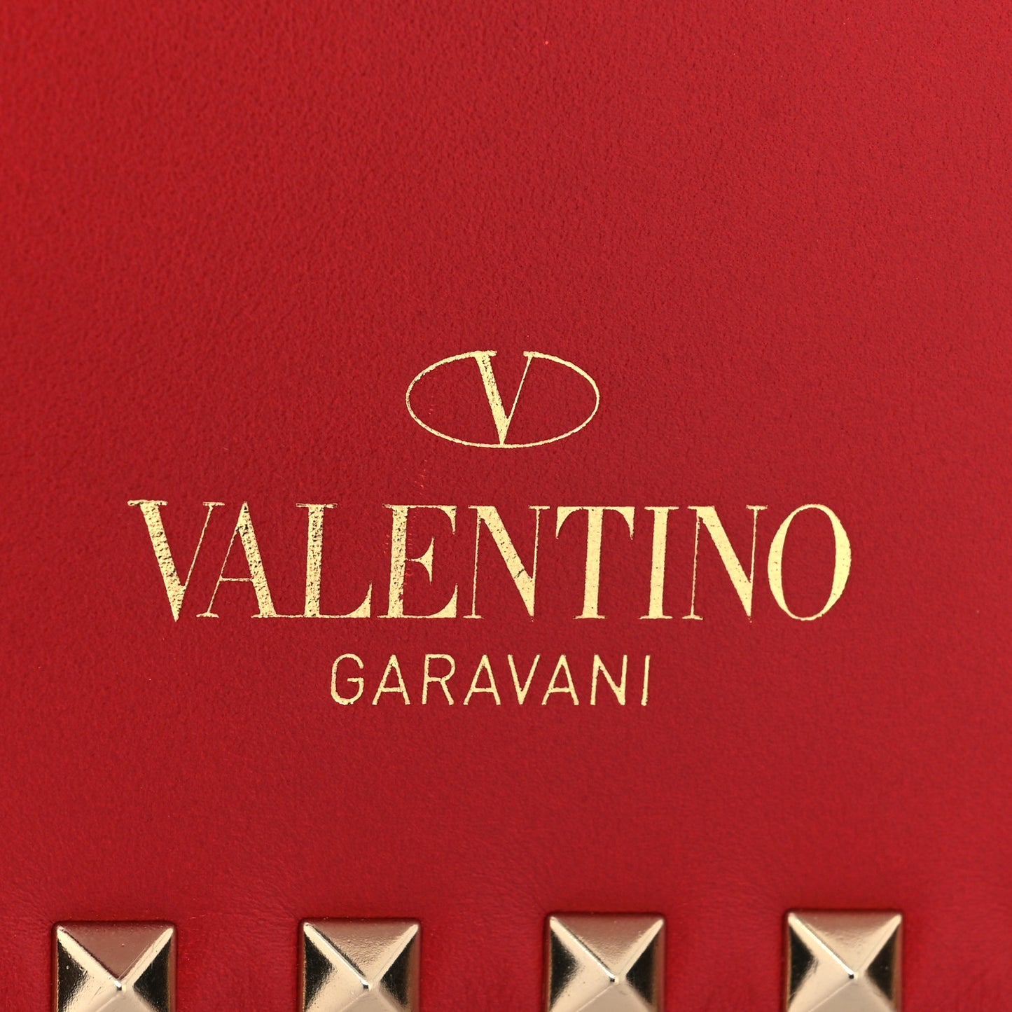 Calfskin Rockstud Flap Shoulder Bag Rosso Valentino
