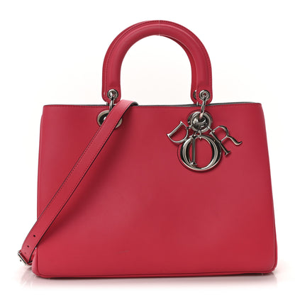 Christian Dior Smooth Calfskin Medium Diorissimo Tote Fuchsia 1 of 10