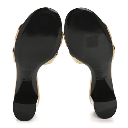 Hermes Metallic Goatskin Oasis Sandals 39 Dore 6 of 10