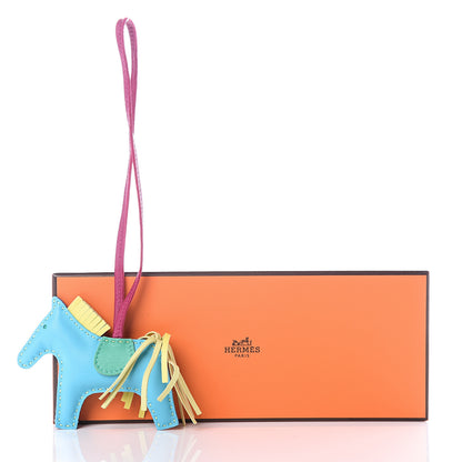 Hermes Milo Lambskin Grigri Rodeo Horse Bag Charm PM Bleu Electrique Bleu Azteque Soufre Menthe Rose Shocking Violet 7 of 7