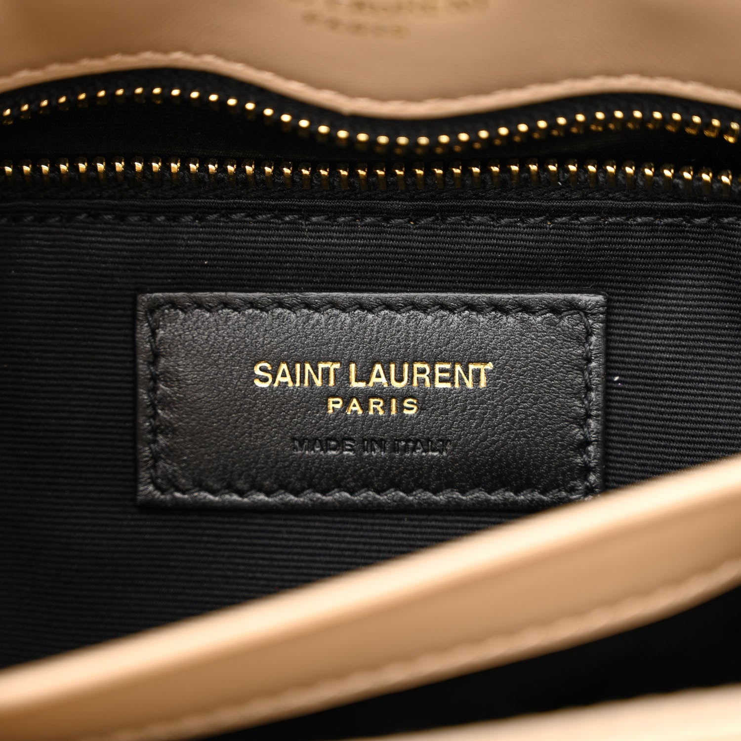 Saint Laurent Calfskin Y Quilted Monogram Toy Loulou Crossbody Bag Dark Beige 5 of 9