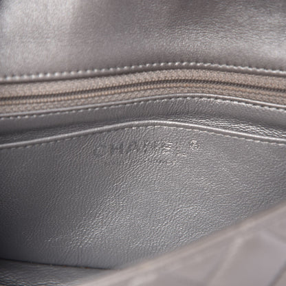 Chanel Metallic Lambskin Quilted Mini Rectangular Flap Silver 6 of 7