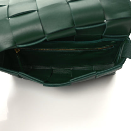 Bottega Veneta Grained Calfskin Maxi Intrecciato Cassette Crossbody Bag Raintree Green 5 of 11