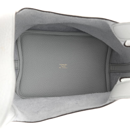 Hermes Taurillon Clemence Picotin Lock 18 PM Bleu Pale 5 of 11