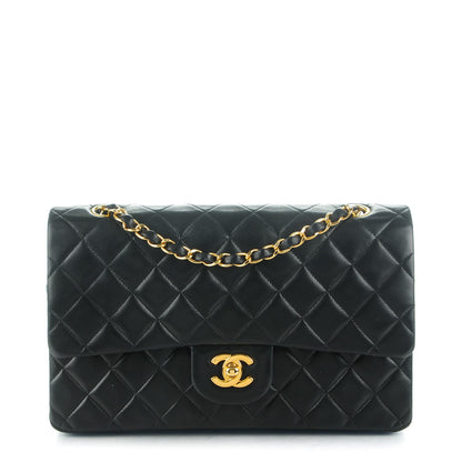 Chanel Lambskin Quilted Medium Double Flap Black 1 of 9