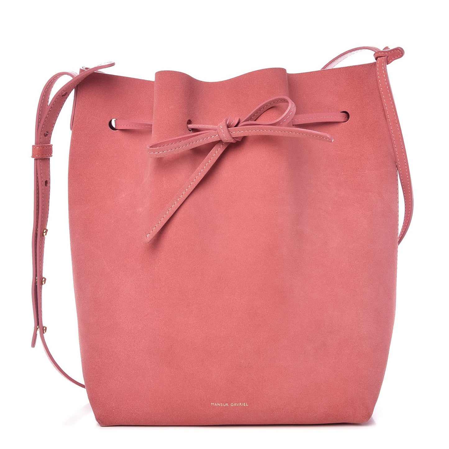 Suede Bucket Bag Blush