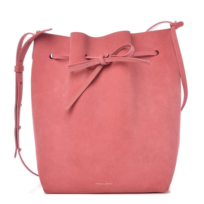 Mansur Gavriel Suede Bucket Bag Blush 1 of 12