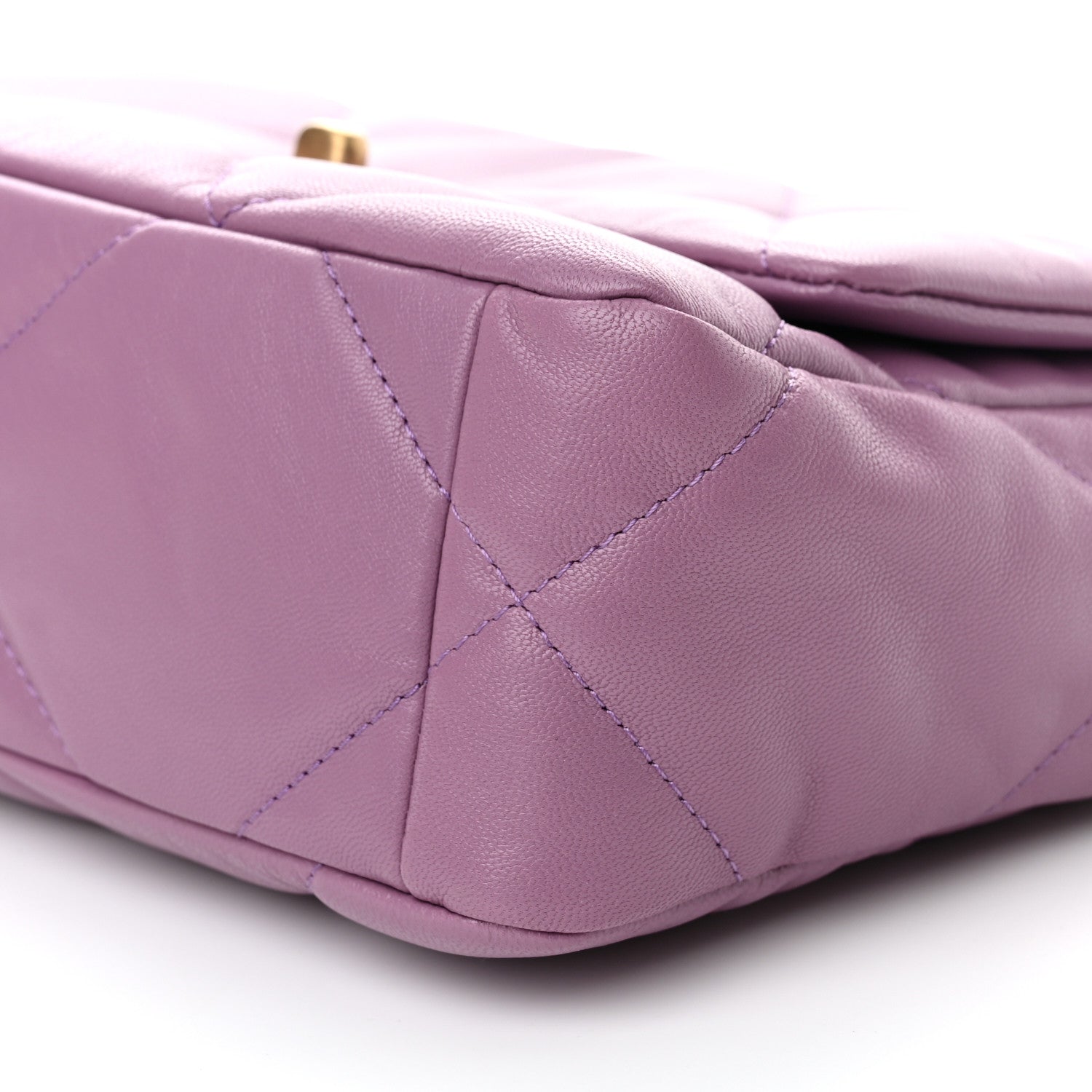 Chanel Goatskin Quilted Medium Chanel 19 Flap Violet Purple 10 of 11