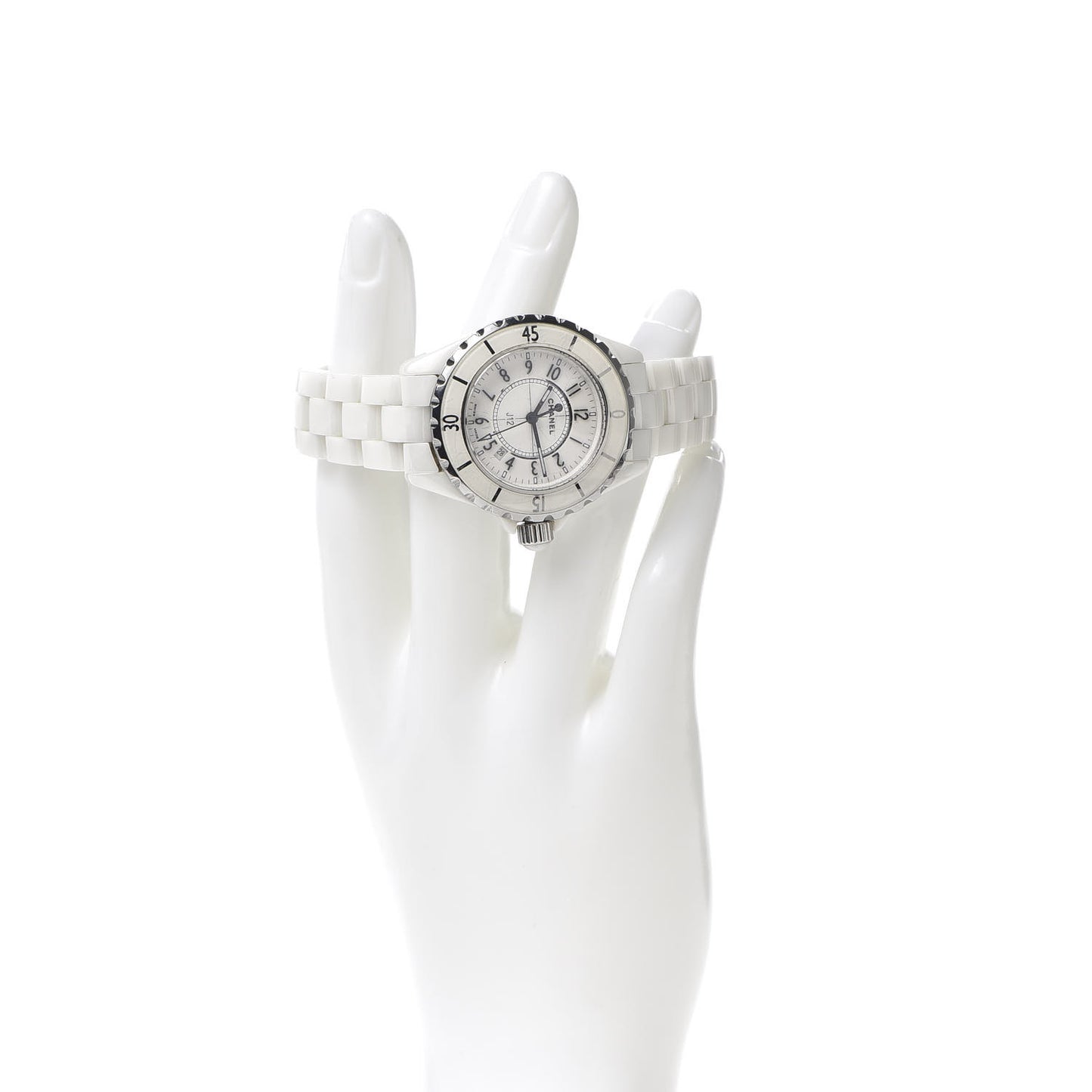 Stainless Steel Ceramic 33mm J12 Quartz Watch White