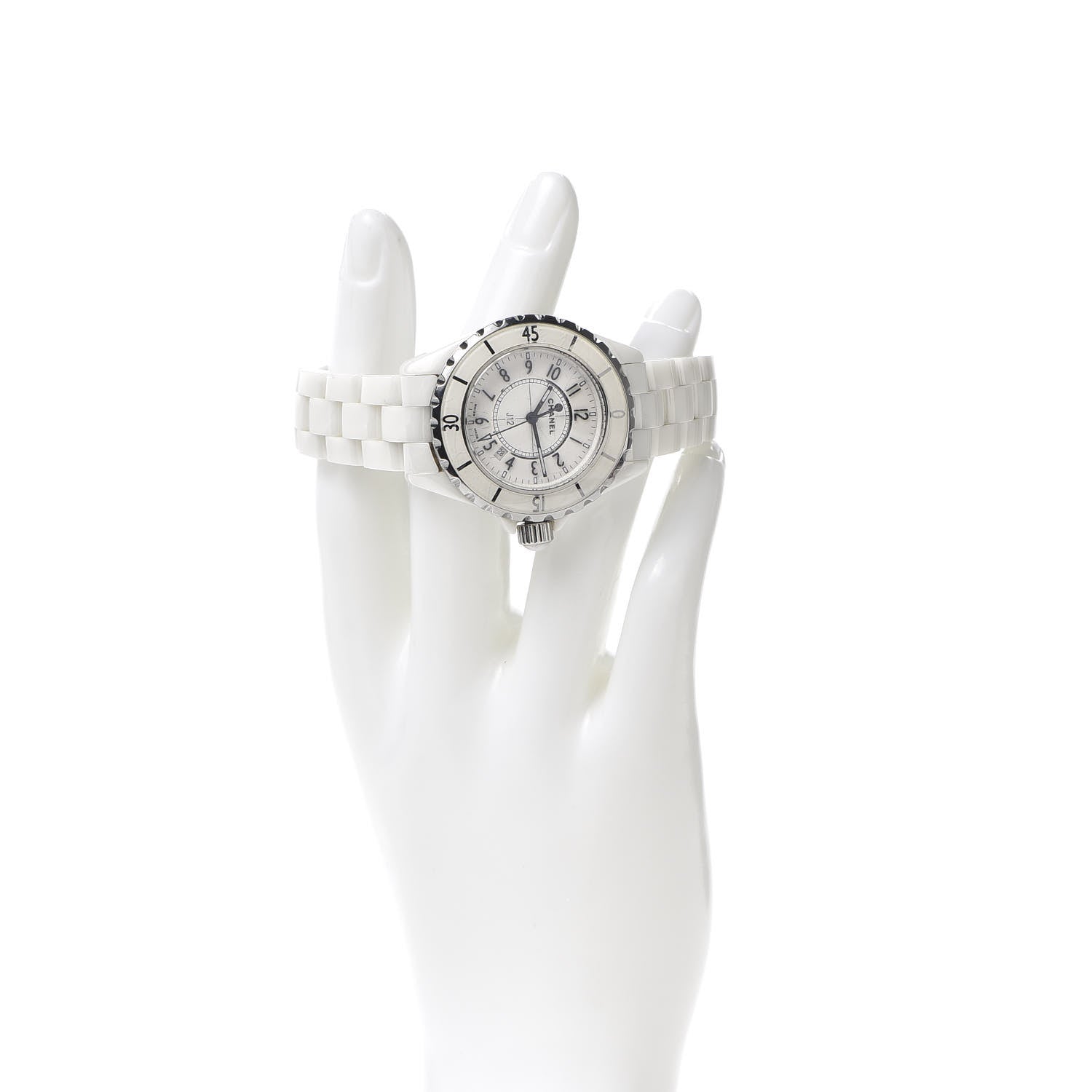 Chanel Stainless Steel Ceramic 33mm J12 Quartz Watch White 2 of 7