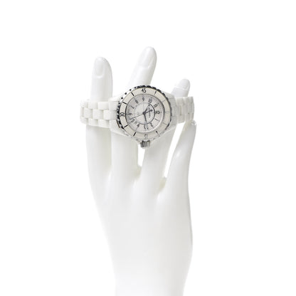 Chanel Stainless Steel Ceramic 33mm J12 Quartz Watch White 2 of 7