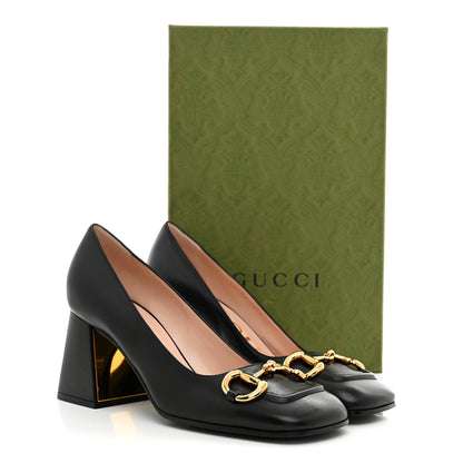 Gucci Malaga Kid Horsebit 75mm Pumps 39 Black 10 of 10