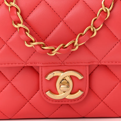 Chanel Lambskin Quilted Casino Chips Mini Square Flap Red 8 of 11
