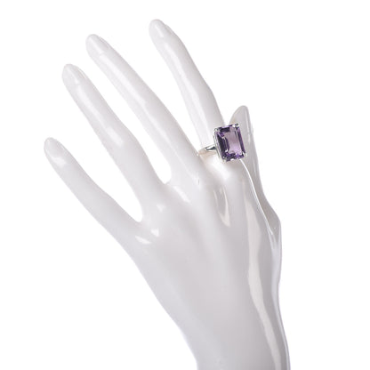 Tiffany Sterling Silver Amethyst Sparklers Cocktail Ring 56 7.5 2 of 7