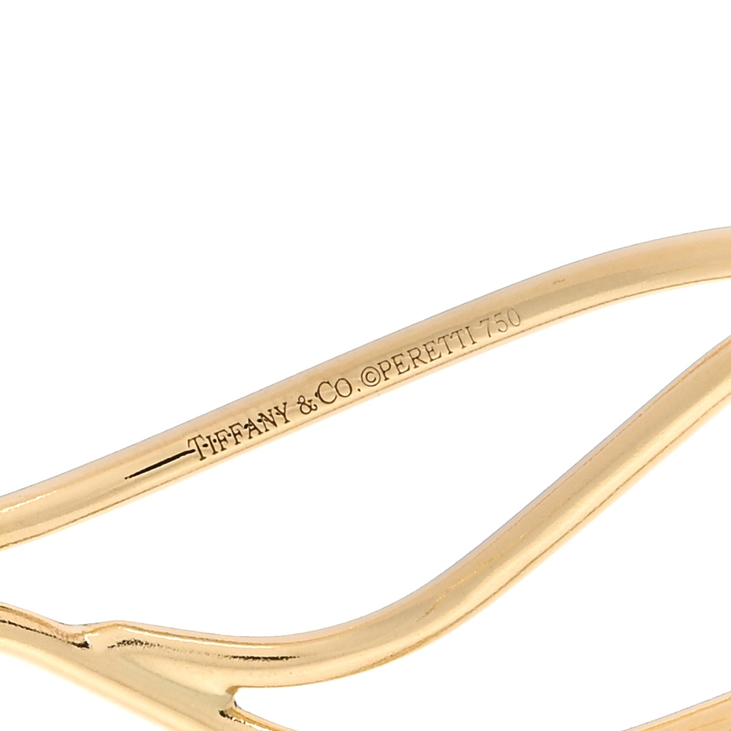 Tiffany 18K Yellow Gold Elsa Peretti Wave Earrings 4 of 5