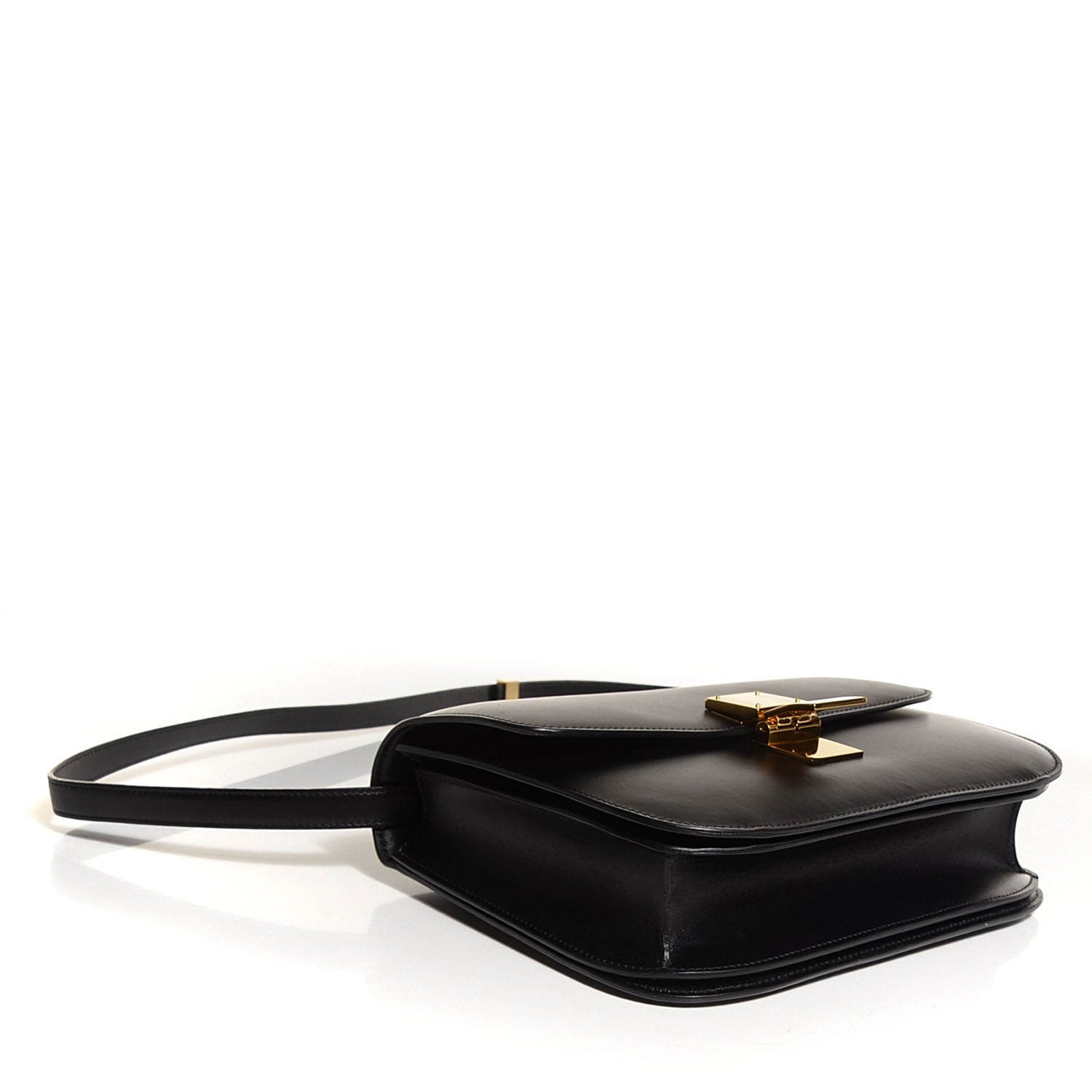 Celine Box Calfskin Medium Classic Box Flap Bag Black 5 of 10