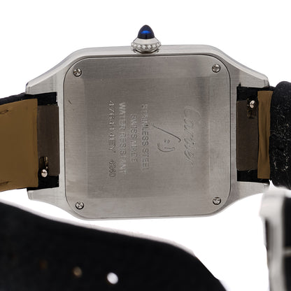 Cartier Stainless Steel Calfskin 31.4mm Santos Dumont Quartz Watch 4 of 5