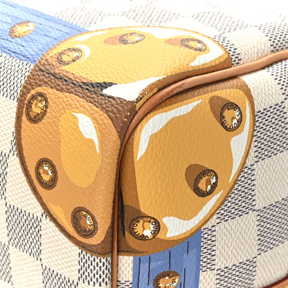 Louis Vuitton Damier Azur Summer Trunks Speedy Bandouliere 30 9 of 11