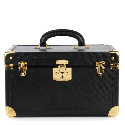 Bottega Veneta Vintage Stamped Calfskin Vanity Trunk Black 1 of 11