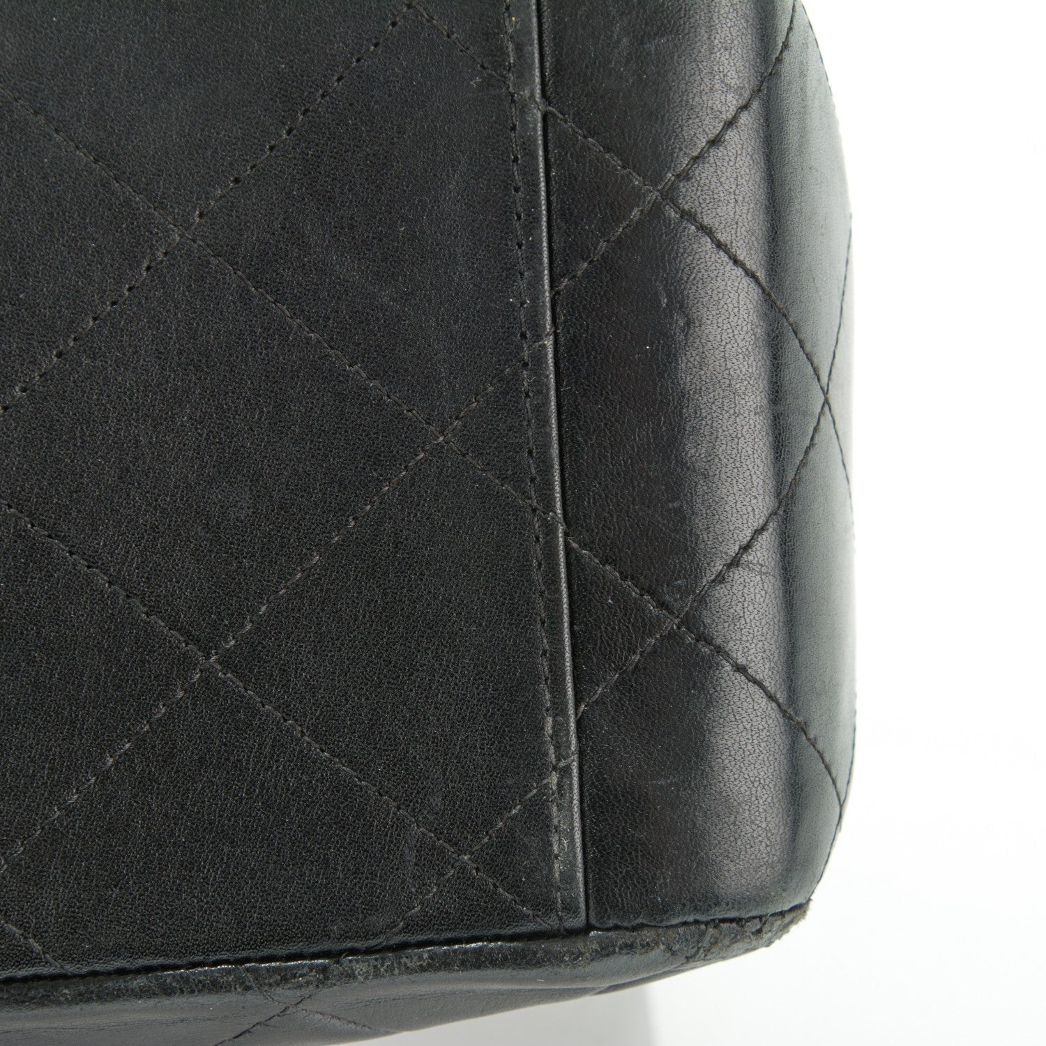 Chanel Lambskin Quilted XL Jumbo Single Flap Black 13 of 14