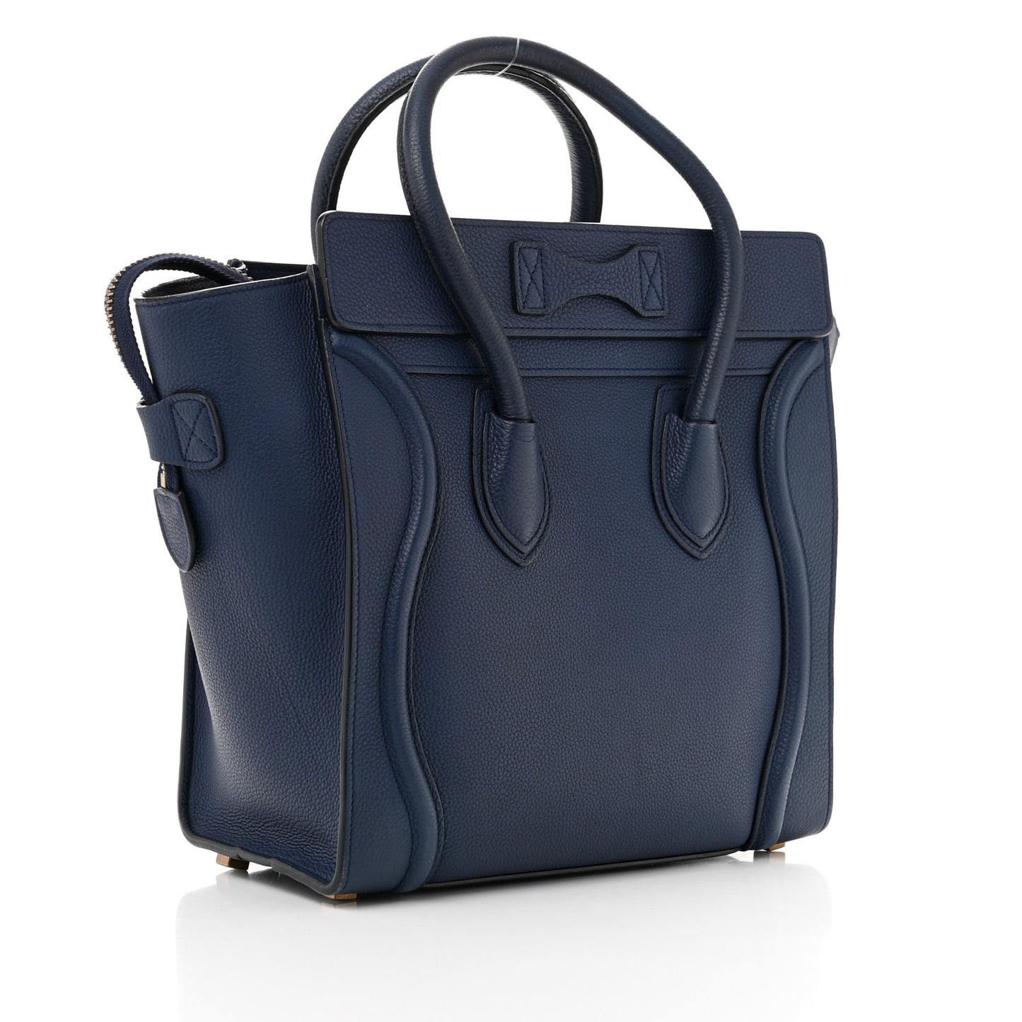 Drummed Calfskin Micro Luggage Marine