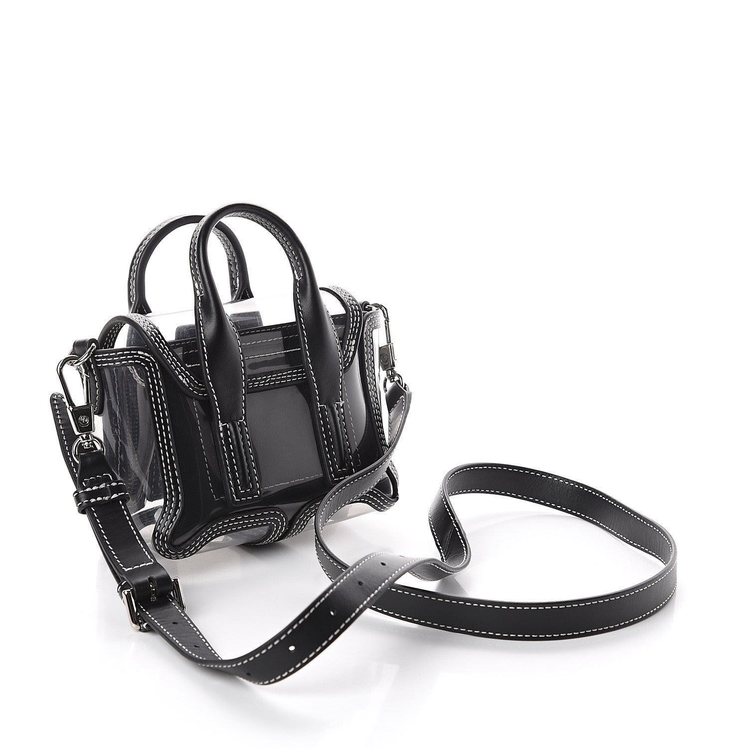 3.1 Phillip Lim 3.1 Calfskin PVC Mini Pashli Satchel Black 2 of 8