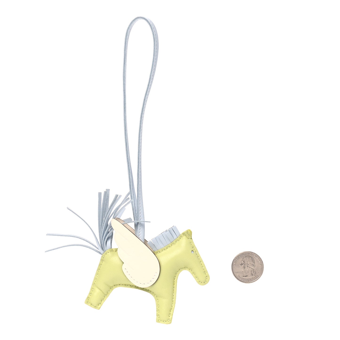 Milo Lambskin Grigri Rodeo Pegase Horse Bag Charm PM Jaune Bourgeon Bleu Brume Nata