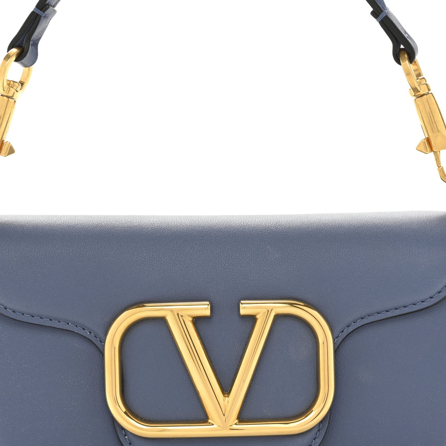 Calfskin Vlogo Small Loco Shoulder Bag Blue