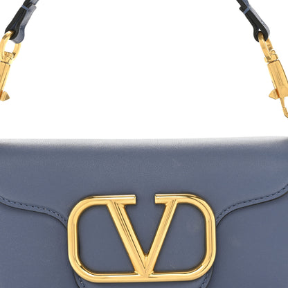Valentino Garavani Calfskin Vlogo Small Loco Shoulder Bag Blue 8 of 12
