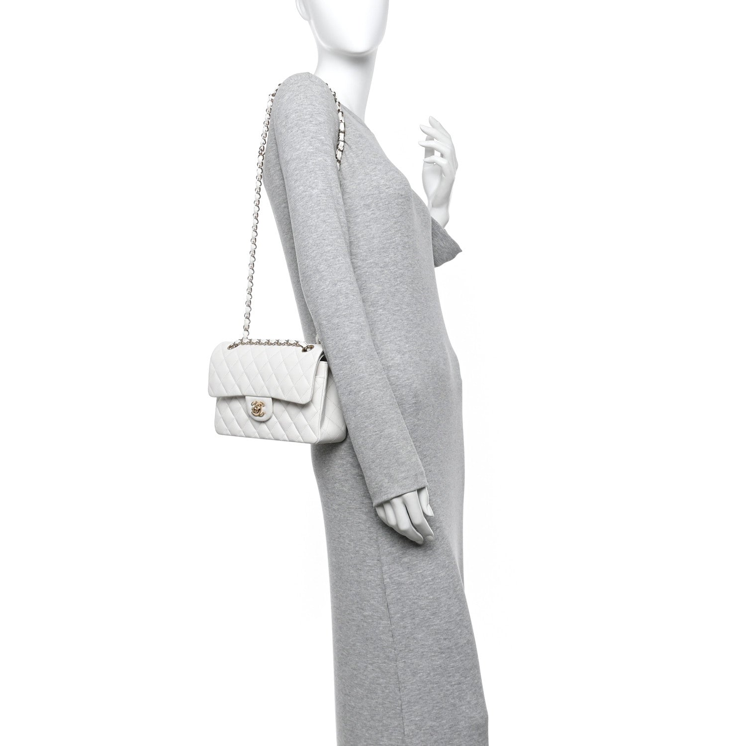Chanel Caviar Quilted Small Double Flap White 2 of 10