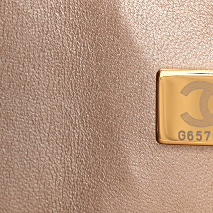 Chanel Metallic Goatskin Quilted Ombre Medium Double Flap Gold 7 of 12