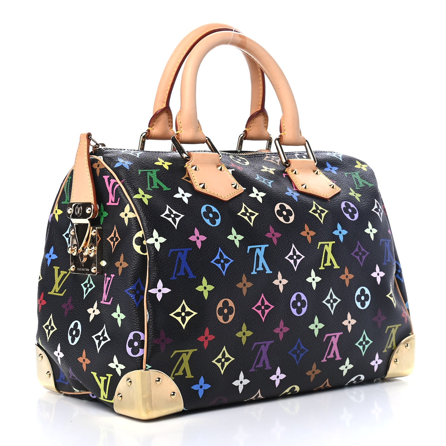 Louis Vuitton Monogram Multicolor Speedy 30 Black 2 of 8