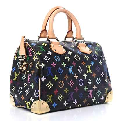 Louis Vuitton Monogram Multicolor Speedy 30 Black 2 of 8