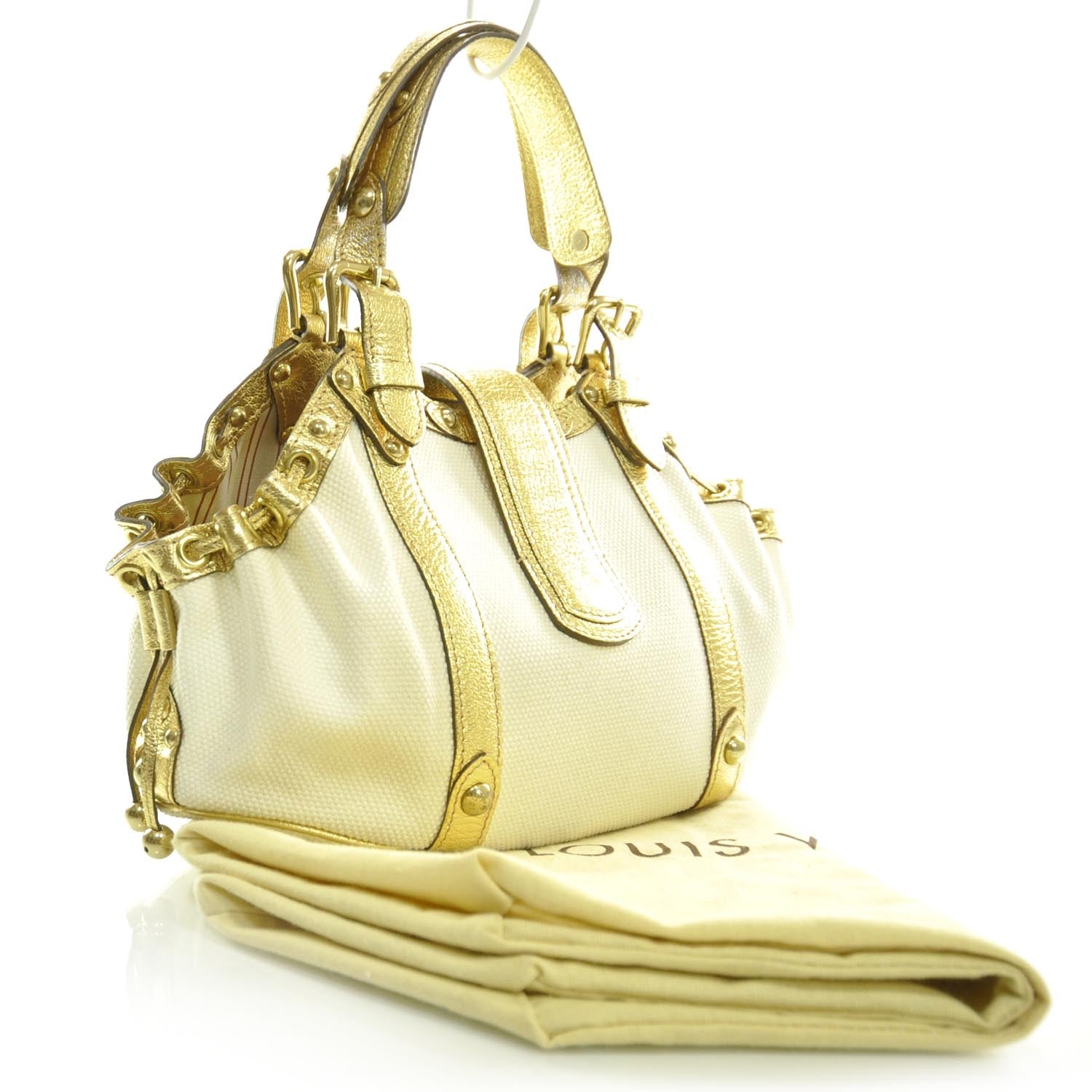Louis Vuitton Antigua Theda GM Gold White 3 of 7
