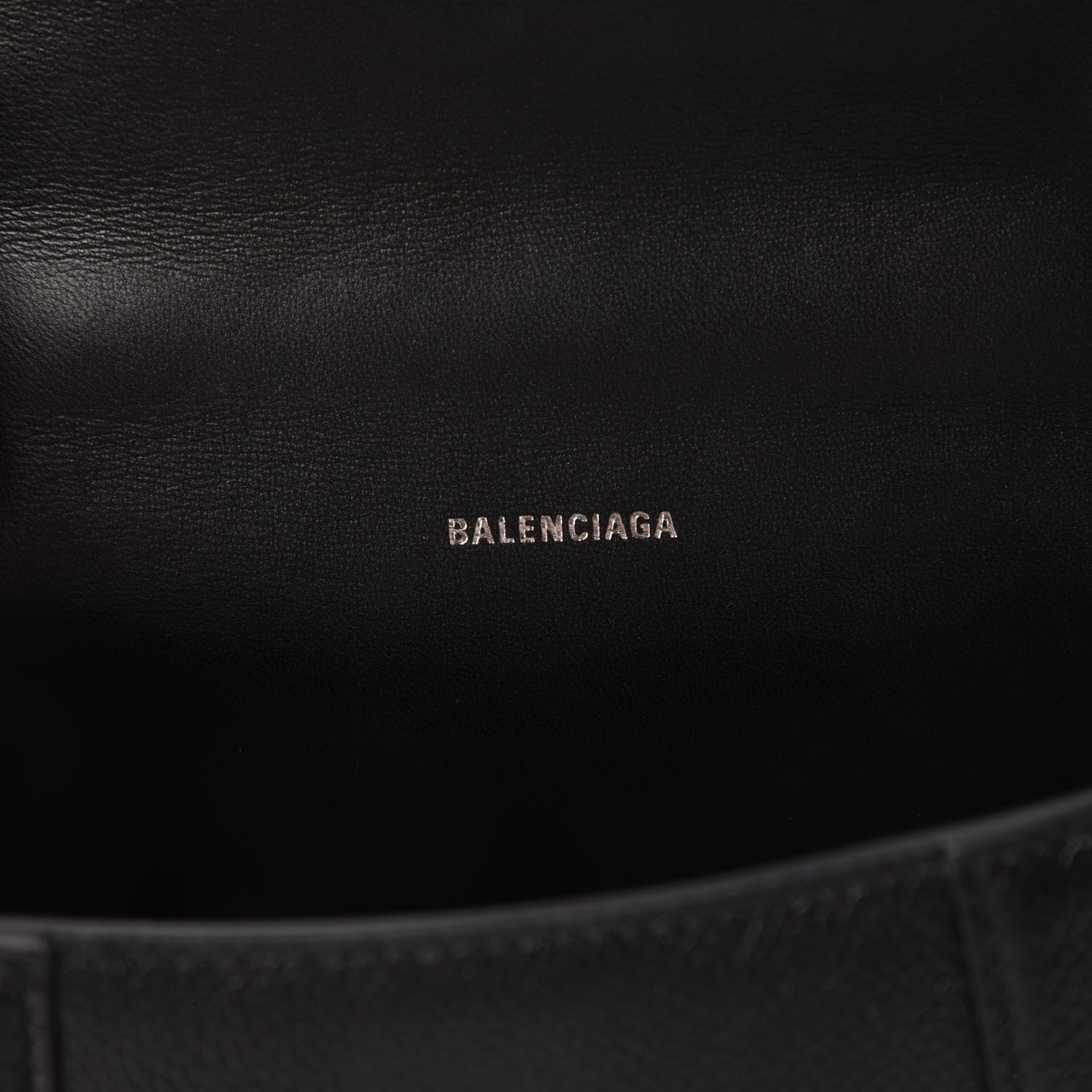 Balenciaga Grained Calfskin Hourglass Top Handle Bag XS Black 8 of 10