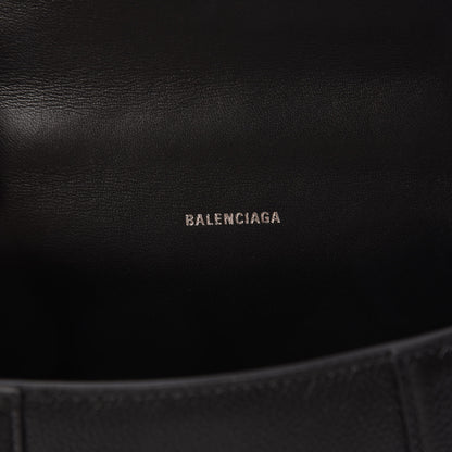 Balenciaga Grained Calfskin Hourglass Top Handle Bag XS Black 8 of 10
