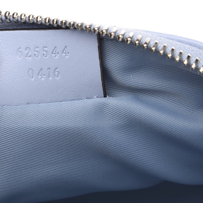 Gucci Calfskin Matelasse GG Marmont Pouch Cosmetic Case Porcelain Light Blue 6 of 10