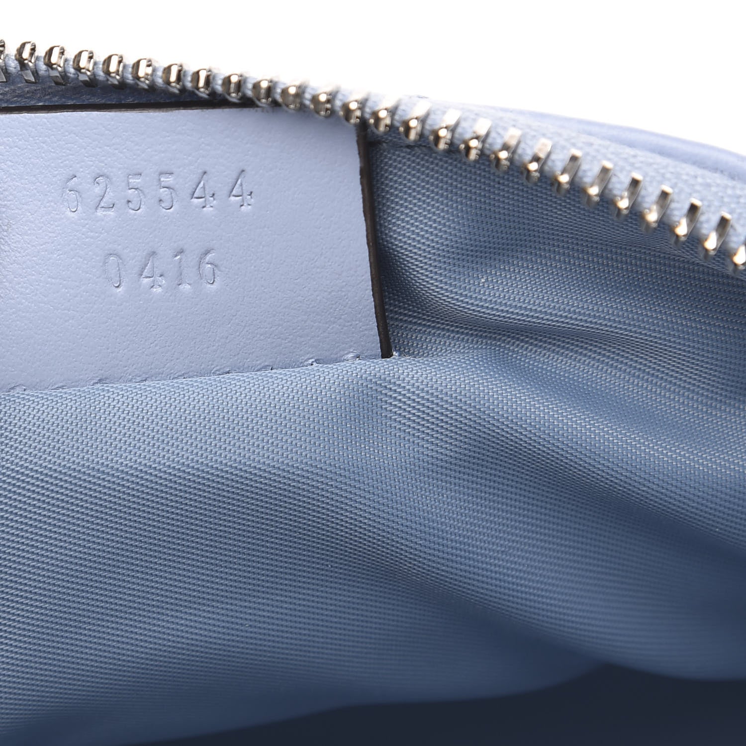 Gucci Calfskin Matelasse GG Marmont Pouch Cosmetic Case Porcelain Light Blue 6 of 10