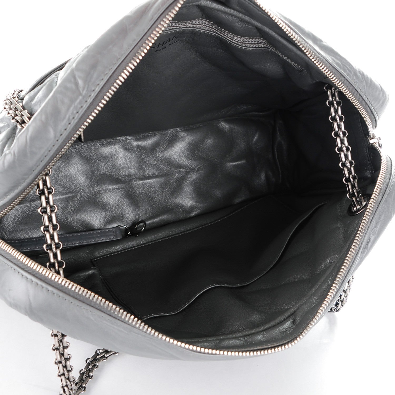Chanel Aged Calfskin Quilted Large Reissue Camera Case Grey 5 of 7
