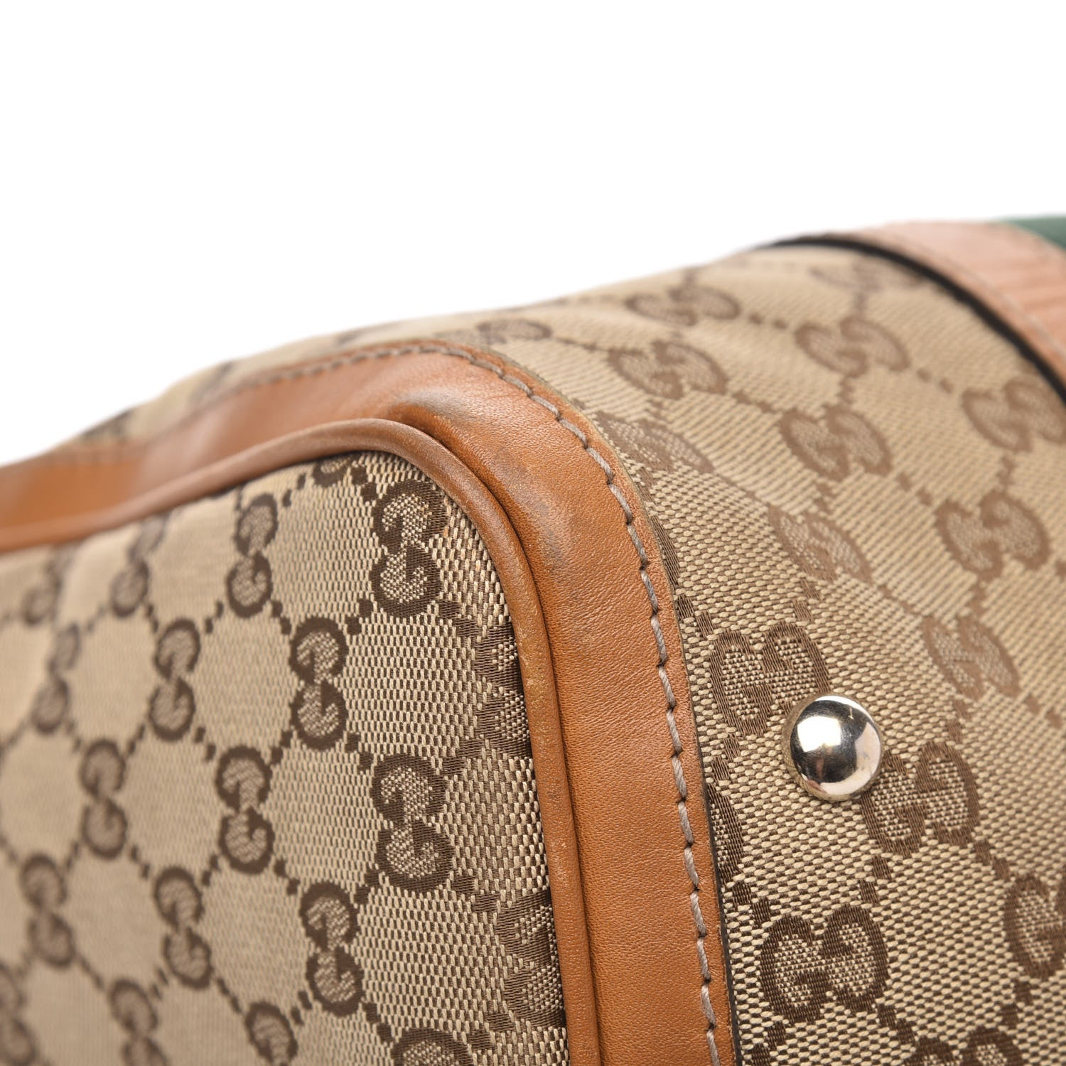 Gucci Monogram Vintage Web Medium Boston Tobacco 10 of 18