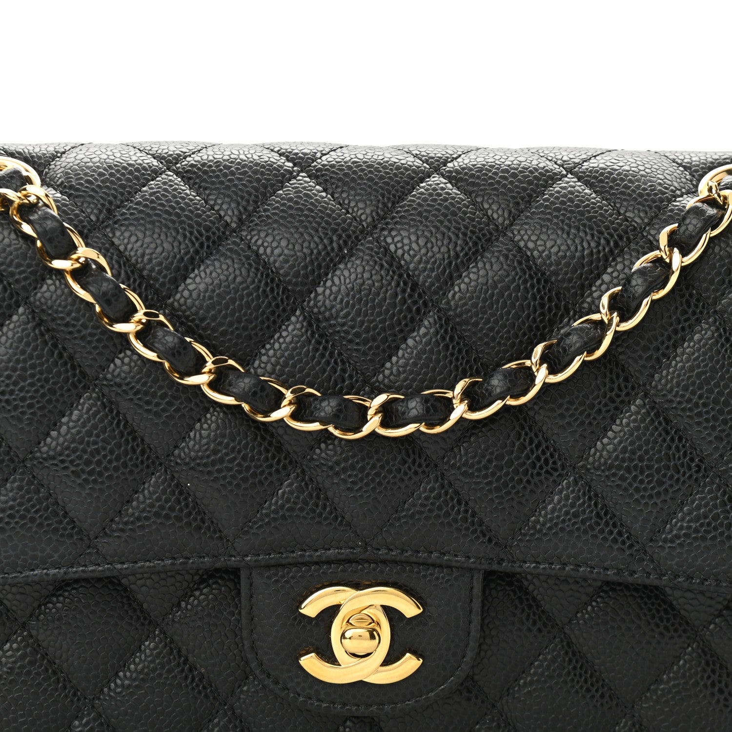Chanel Caviar Quilted Medium Double Flap Black 14 of 20