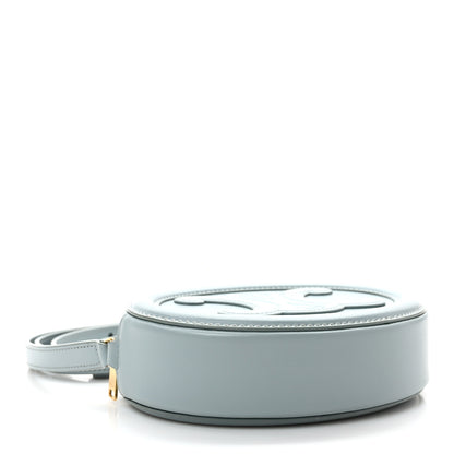 Celine Smooth Calfskin Cuir Small Triomphe Oval Crossbody Purse Ice Blue 3 of 8