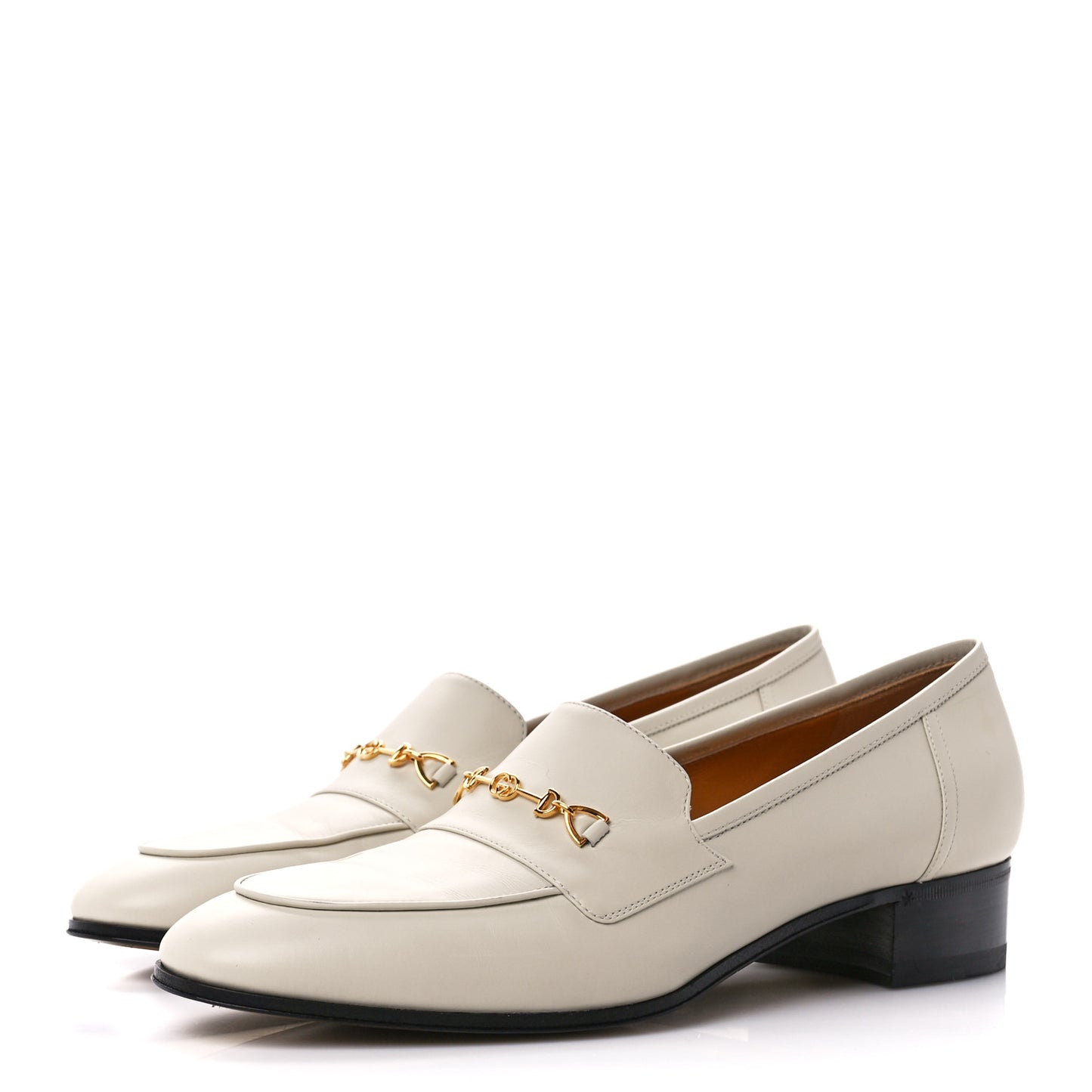 Jakarta Calfskin Womens Interlocking G Horsebit Loafers 40.5 Mystic White