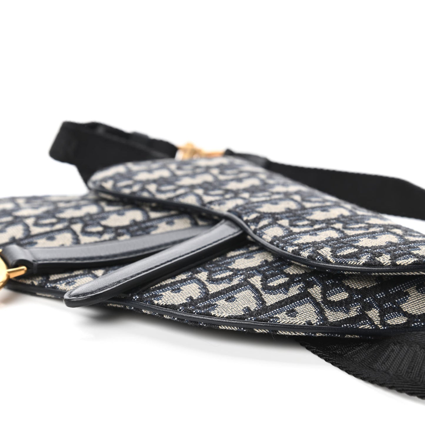 Oblique Saddle Belt Bag Blue