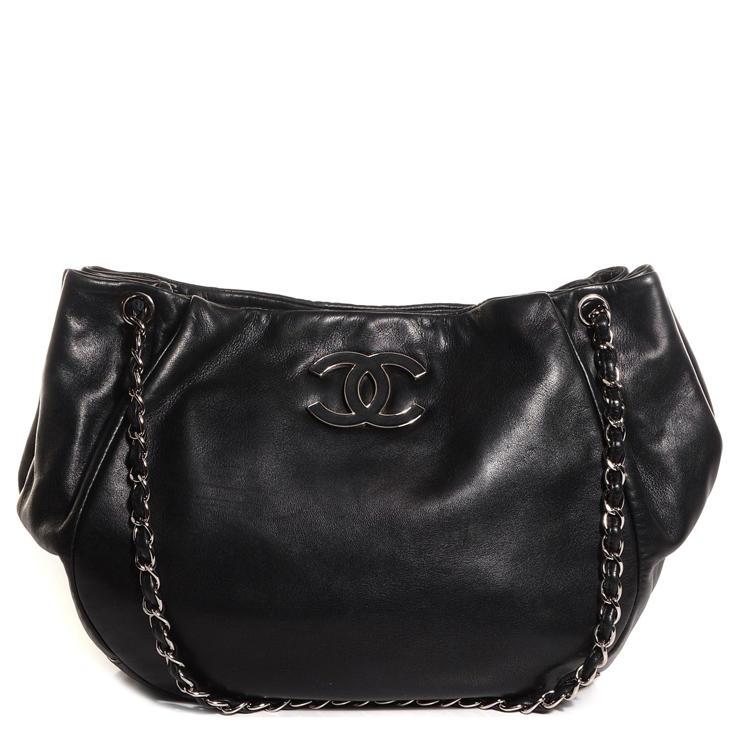 Chanel Lambskin Sensual Hobo Black 1 of 7
