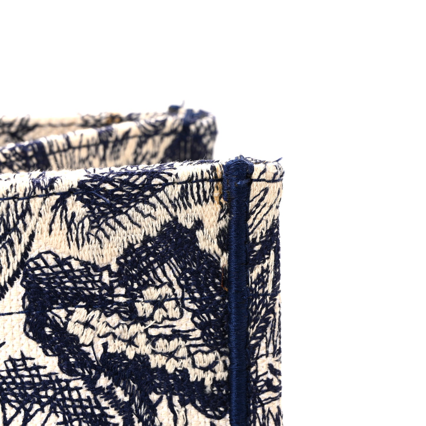Canvas Embroidered Medium Dioriviera Toile De Jouy Book Tote Blue