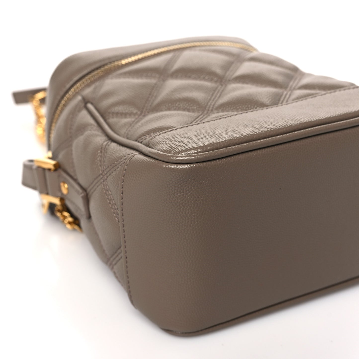 Grain de Poudre Quilted 80's Vanity Bag Dark Beige