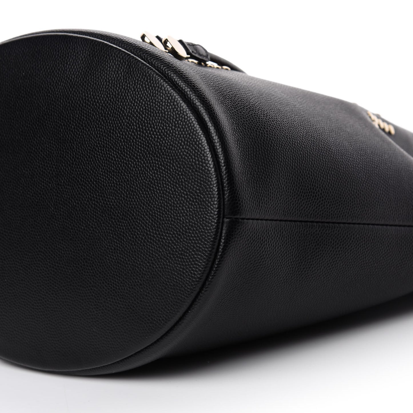 Caviar Deauville Drawstring Bucket Bag Black