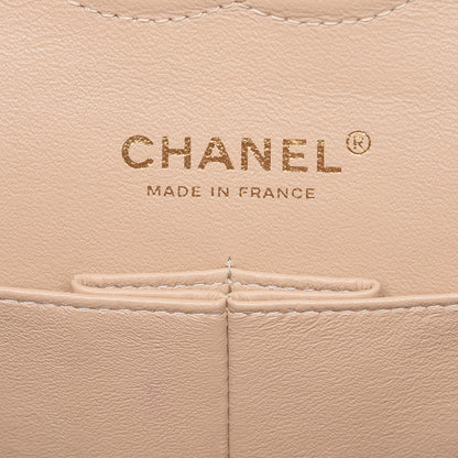 Chanel Caviar Quilted Medium Double Flap Beige Clair 7 of 10