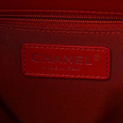 Chanel Lambskin Quilted Urban Delight Tote Red 6 of 12